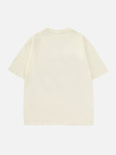 T-Shirt mit beflocktem Farbbuchstaben